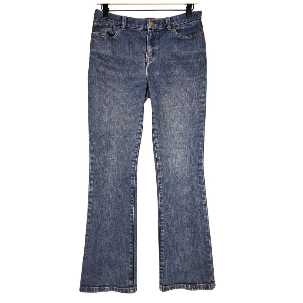 LAUREN JEANS CO. RALPH LAUREN WOMEN'S BOOTCUT JEANS – SIZE 4P – MEDIUM WASH